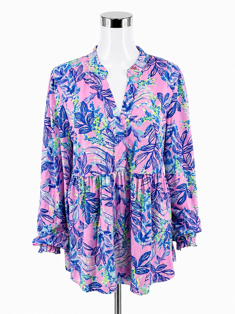 Lilly Pulitzer Arabelle Tunic Top Sink Or Swim Print Size Large